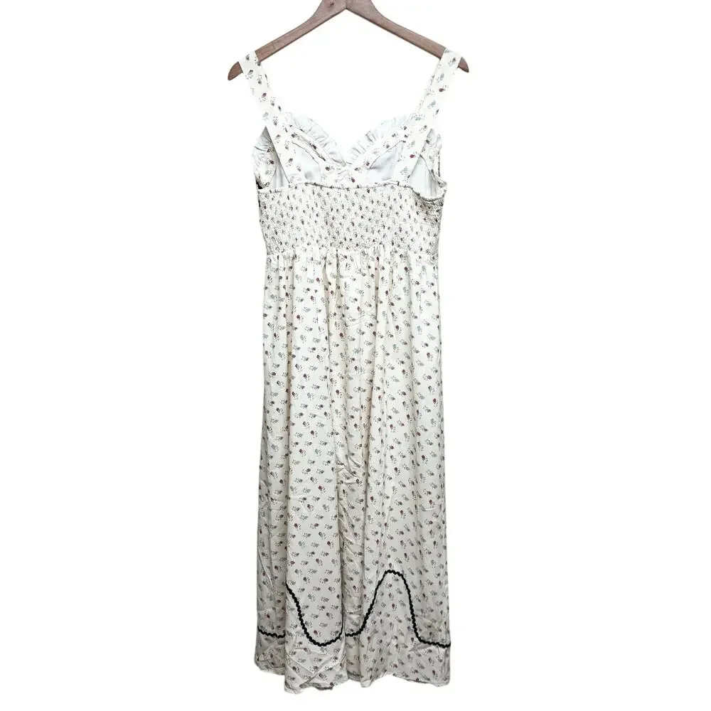 Cupshe Floral Sweetheart Midi Dress Cottagecore XL NWT - Picture 4 of 8